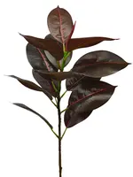 Artificial Rubber Leaf Spray<br>Burgundy