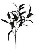Artificial Eucalyptus Spray with Seeds<br>Black