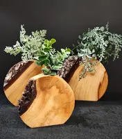 3. Bud Vase-Oak<br>Round Set x3 thumbnail