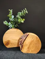 Bud Vase-Oak<br>Round Set x2