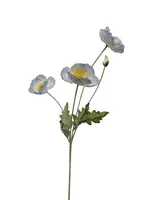 Artificial Poppy Spray<br>Light Blue