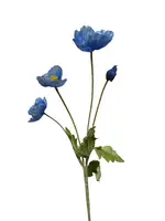 Artificial Poppy Spray<br>Blue