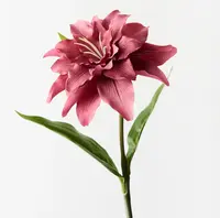 Artificial Roselily Stem<br>Burgundy