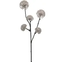 Artificial Allium Spray<br>Metallic Silver 57cm Artificial Allium Spray<br>Metallic Silver 57cm