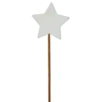 Wooden Star Pick<br>White