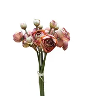 Artificial Ranunculus Bundle<br>Burnt Orange Artificial Ranunculus Bundle<br>Burnt Orange