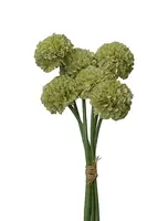 Artificial Pom Pom Bouquet<br>Green