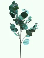 Artificial Gum Leaf Spray with Seeds<br>Green Artificial Gum Leaf Spray with Seeds<br>Green