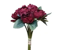 Artificial Mini Peony Bouquet<br>Red